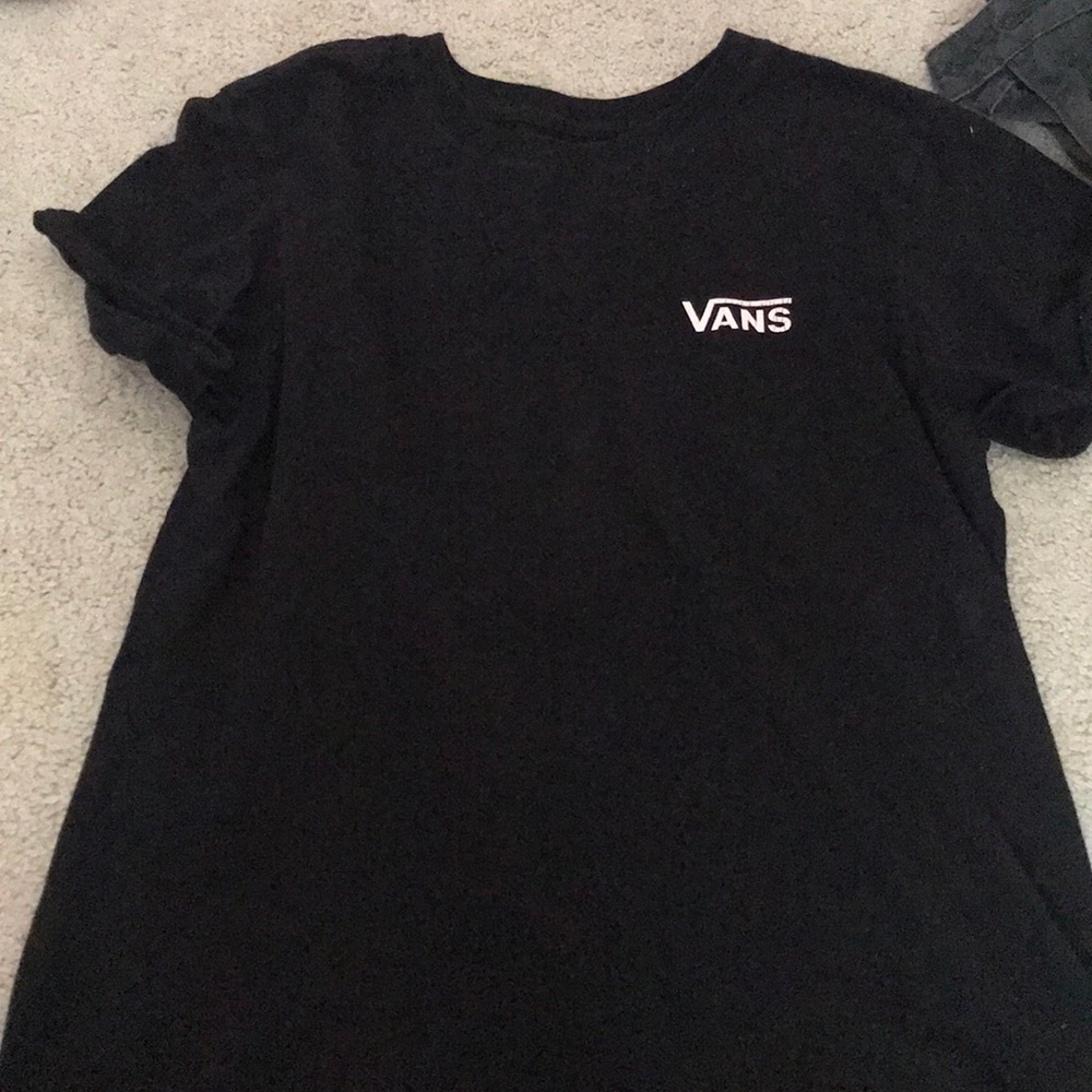 black and pink vans shirt